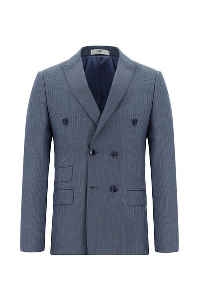 Kiğılı Super Slim Fit Extra Slim Fit Striped Double Breasted Suit
