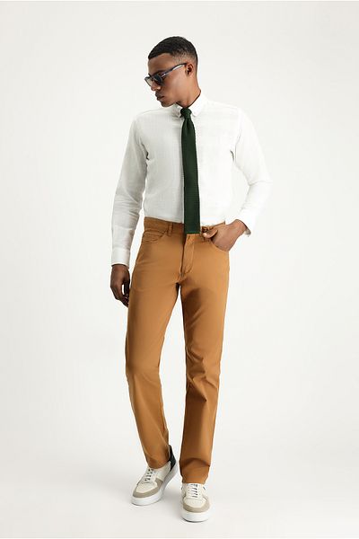 Abdullah Kiğılı Relax Fit Relaxed Cut Lycra Canvas / Chino Pants