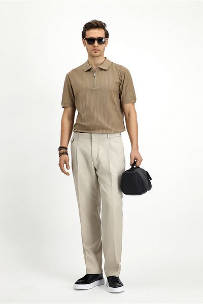 Kiğılı Linen Blend Pleated Classic Fabric Trousers