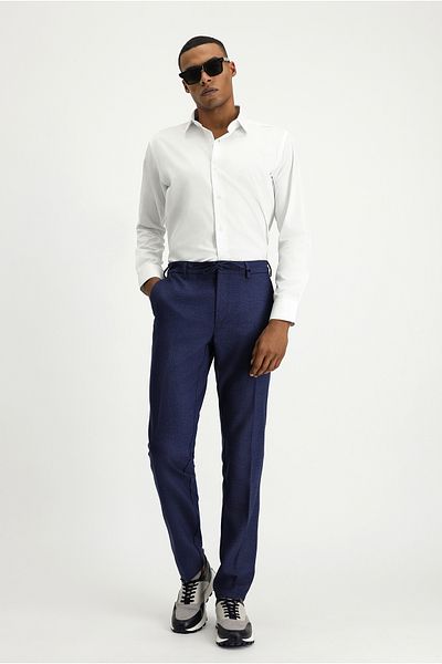 Kiğılı Super Slim Fit Extra Slim Fit Elastic Waist Drawstring Patterned Lycra Classic Fabric Pants