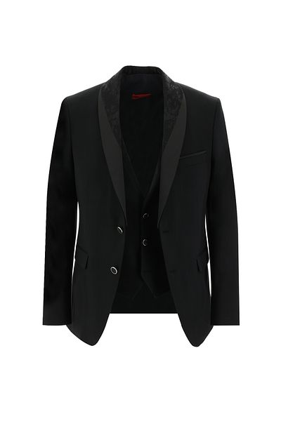 Kiğılı Tuxedo & Groom Suit - Slim Fit Slim Fit with Shawl Collar Vest
