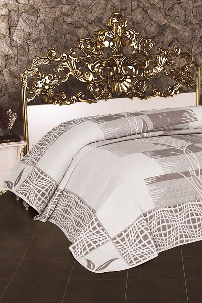 My Bed Home Collection موديل ديلوكس لوتس غطاء سرير بيكيه غير مبطن