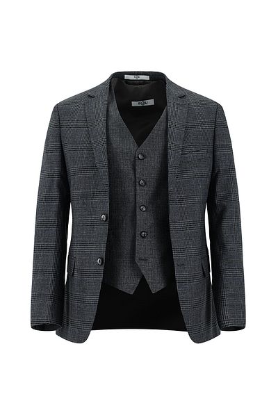 Kiğılı Regular Fit Plaid Vest Combination Suit