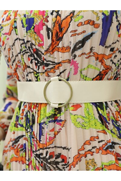 Modamorfo Φόρεμα σιφόν με πλισέ μπροστά ζώνη