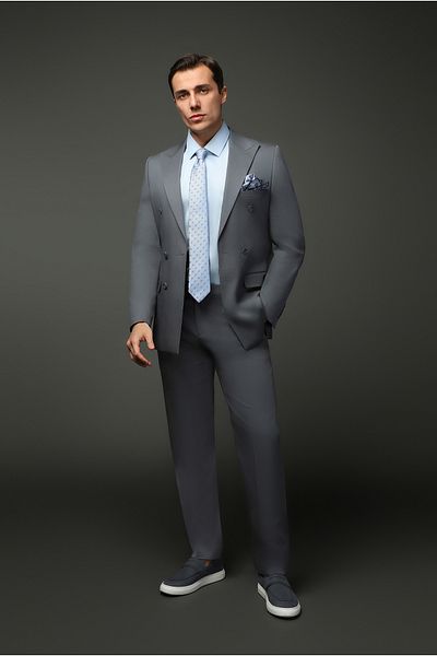 Kiğılı Regular Fit Cotton Lyocell Double Breasted Suit