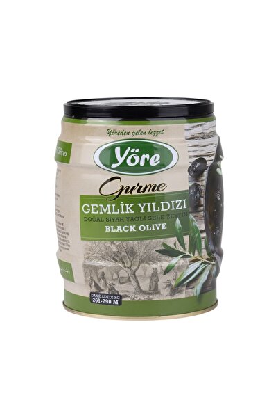 Yöre Gemlik Yıldızı Yağlı Sele Jumbo Siyah Zeytin 750 gr Teneke
