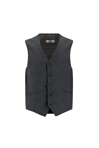 Kiğılı Super Slim Fit Ekstra Dar Kesim Ekose Yelekli Kombinli Takım Elbise