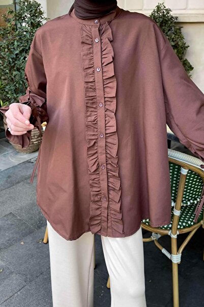 lamelif Флорес Фрівольна туніка гіркий коричневий