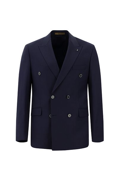Abdullah Kiğılı Slim Fit Woolen Double Breasted Suit