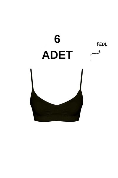 FOREVER MORE Pachet de 6 bustiere elastice, fără sudură, pentru femei