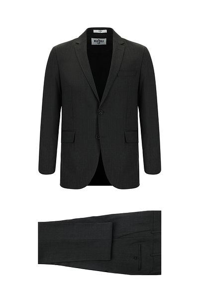 Kiğılı Slim Fit Slim Fit Woolen Classic Patterned Suit