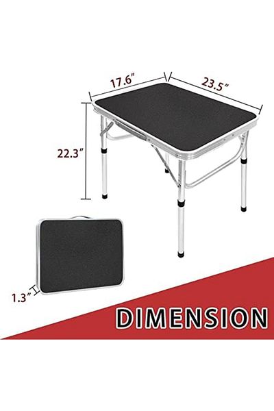 VINNYSEN Folding Table, Portable Lightweight Folding Camping Table, Aluminum Small Folding Table