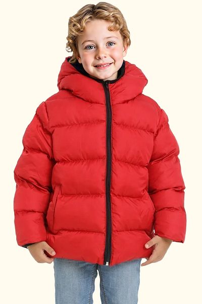 Firststops Red Boy's Jacket - Fleece, Pocket and Wind Resistant