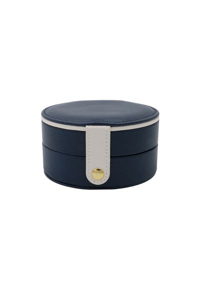 Generic Jewelry Bag with Mirror - Blue
