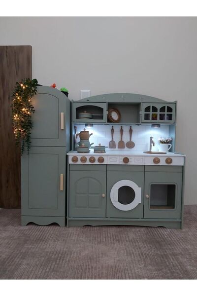 Özka Hobi Ahşap Özka Boyalı Mutfak Tencere Ve Tava Setli