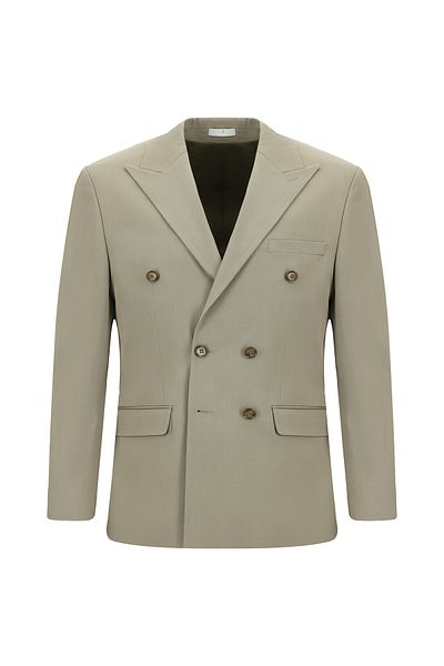 Kiğılı Super Slim Fit Extra Slim Fit Cotton Lyocell Double Breasted Suit