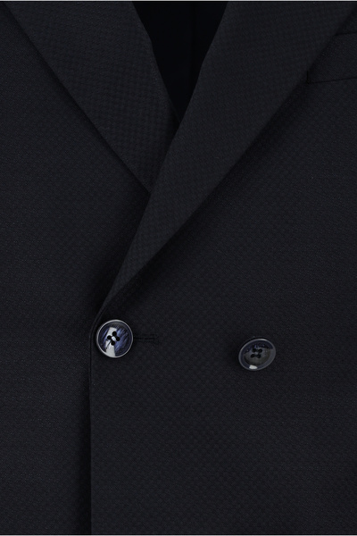 Kiğılı Slim Fit Dar Kesim Desenli Kruvaze Takım Elbise