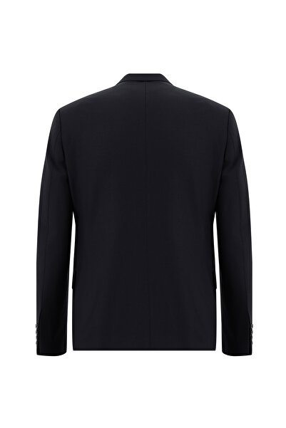 Abdullah Kiğılı Slim Fit Dar Kesim Yünlü Kruvaze Takım Elbise