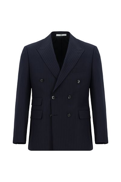 Kiğılı Slim Fit Slim Fit Striped Woolen Double Breasted Suit