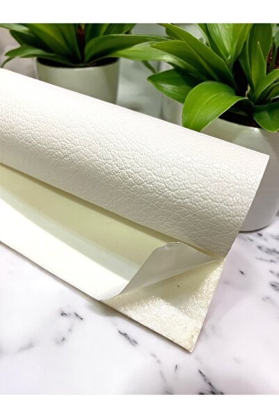 Varan Tekstil 100 x 140 cm Beyaz renk yapışkanlı suni deri