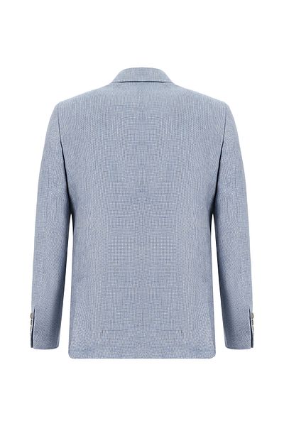Abdullah Kiğılı Patterned Linen Jacket - Regular Fit