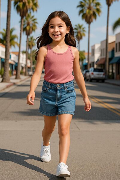 Cloise Tricou fără mâneci pentru copii Tank Top Coral |   Super Lycra Flexibil |