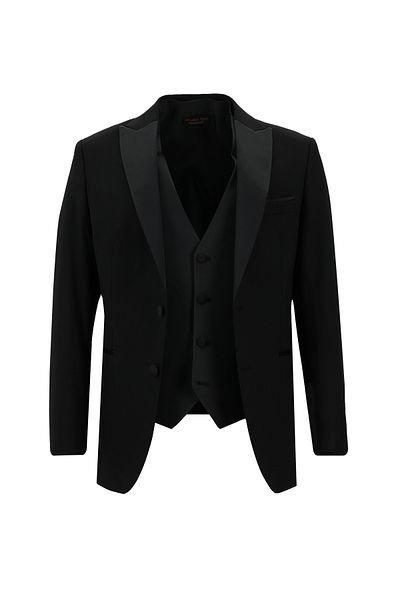 Abdullah Kiğılı Slim Fit Slim Fit Woolen Pointed Collar Vest Tuxedos & Groom Dress