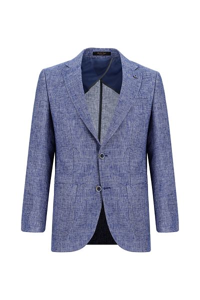 Abdullah Kiğılı Regular Fit Patterned Linen Jacket