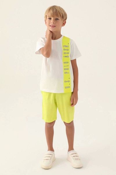 U.S. Polo Assn. بدلة برمودا للأولاد مخططة مرخصة من US Polo Assn