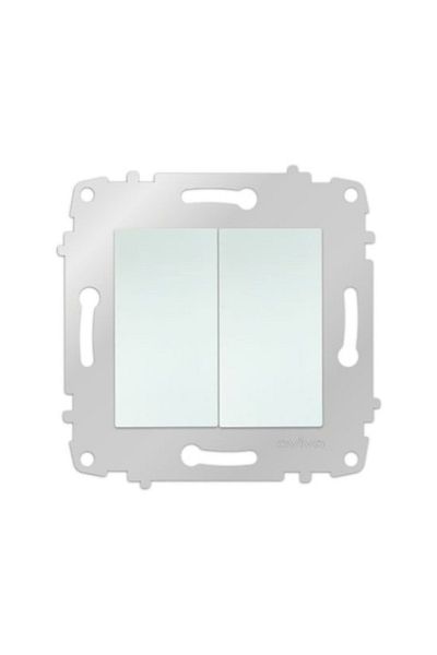 Tenda 9 Pieces Ovivo Grano White Commitator Double Switch Without Frame
