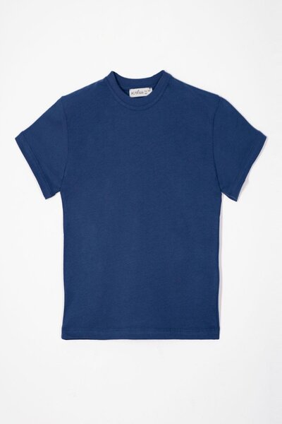 zepkids Велосипедний комір, синій колір, футболка для хлопчиків