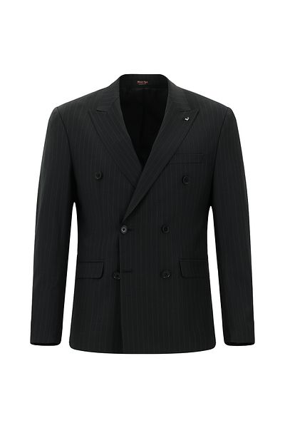 Kiğılı Slim Fit Slim Fit Woolen Striped Double-Breasted Suit