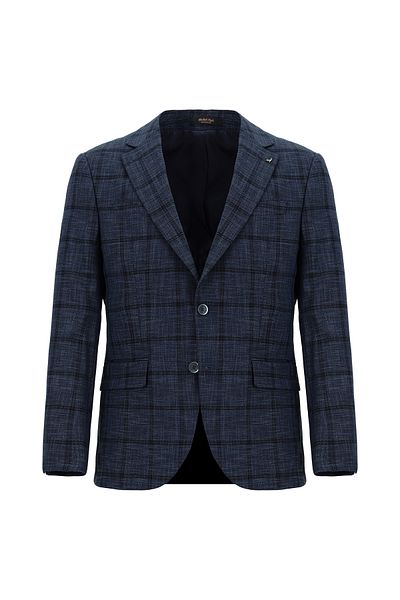Abdullah Kiğılı Slim Fit Slim Fit Plaid Jacket