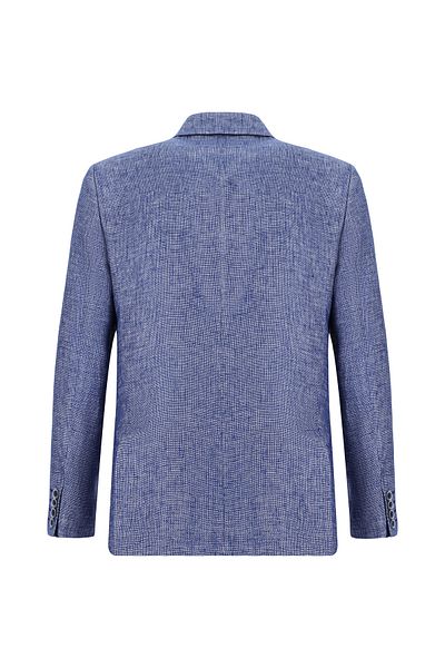 Abdullah Kiğılı Regular Fit Patterned Linen Jacket