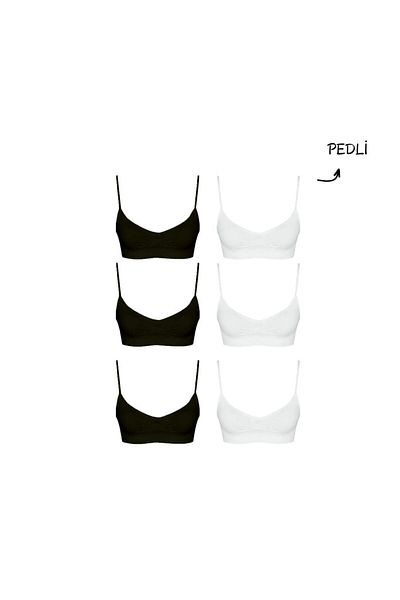 FOREVER MORE Pachet de 6 bustiere elastice, fără sudură, pentru femei
