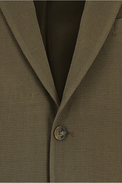 Abdullah Kiğılı Regular Fit Woolen Dobby Classic Jacket