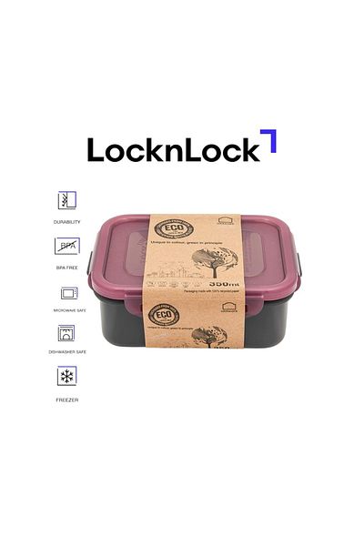 locknlock Eco-Friendly 350ml Airtight Rectangular Food Container