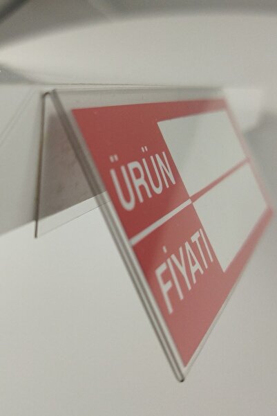 DamgaMarket Raf Önü Kendinden Yapışkanlı Etiketlik, Pvc Raf Önü Açılı Plastik...