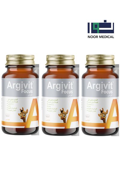 Argivit Focus 3 Packs Phosphatidilcerin, L-arginine, Multivitamin And Multi-mineral Tablet 30 Pieces