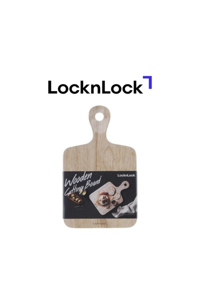 locknlock لوح تقطيع خشبي لتنس الطاولة - خشب مطاطي طبيعي متين مع فتحة تعليق