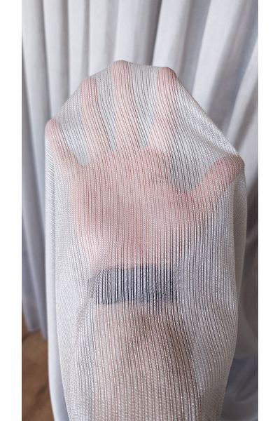 Yuka Gray Glossy Steel Knitted Tulle Curtain 1/3 Frequent Battery Does Not Wrinkle Does Not Want Ironing Skirt with Lead