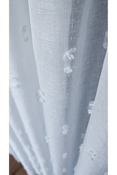 Yuka 1/3 Close Pleat No Crease Don'T Want Ironing Skirt - Linen Tulle Curtain, Ruffle Detail