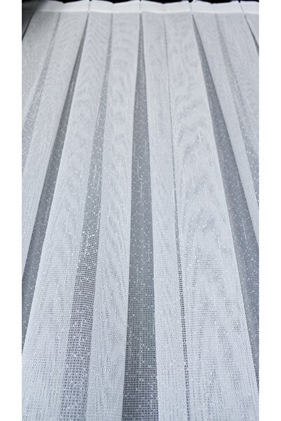 Yuka Λινό χρυσό οριζόντιο - ριγέ, στενή πιέτα 1/3, κουρτίνα από τούλι, σιδέρωμα χωρίς ρυτίδες, φούστα που δεν μπορεί να θέλει