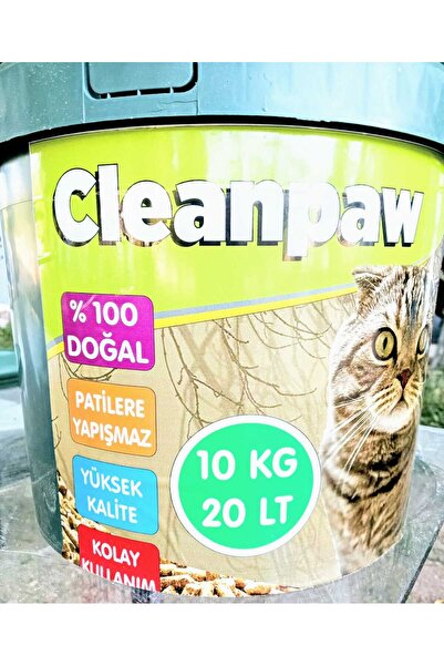 cleanpaw Doğal Çam Peleti Kedi Kumu 10 Kg 20 Lt