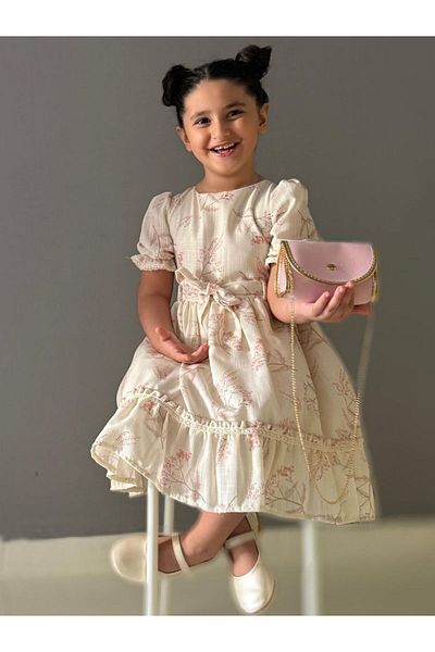 Cherrys Bebek Puf Flower Large Bag Dress