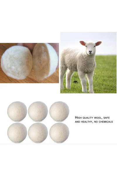 OEM Set 6 wool balls for dryer with bag