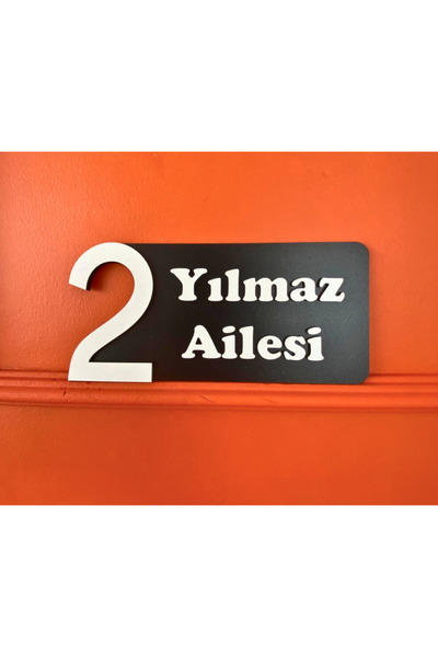WoodenZoo Dekoratif Ahşap Kapı Numaralığı, Kapı İsimliği, İsimli Daire Numara...