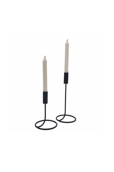Generic 2 pieces of metal candle holder with ring base