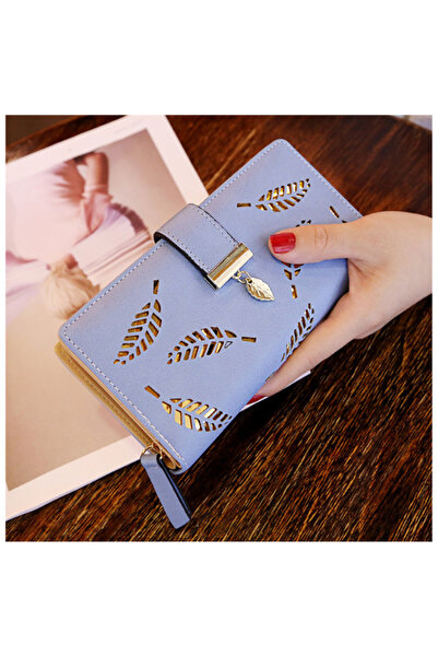 Generic Women's Wallet - Leaf - Sky Blue