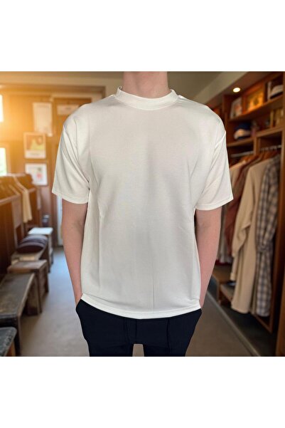 MODA Tricou oversize din material modal pentru bărbați